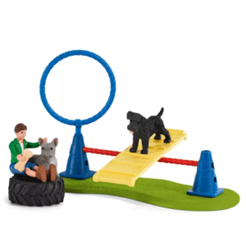 schleich Farm Life Agility tréning pre šteniatka, Farm World, 3 roky, viacfarebné