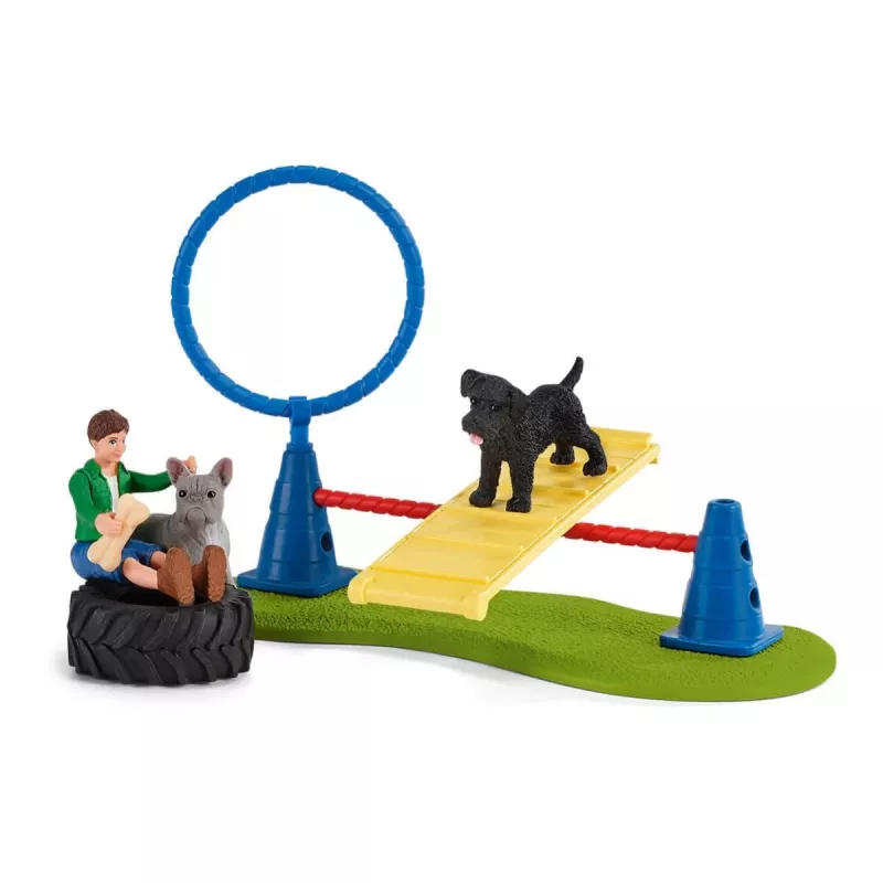 schleich Farm Life Agility tréning pre šteniatka, Farm World, 3 roky, viacfarebné