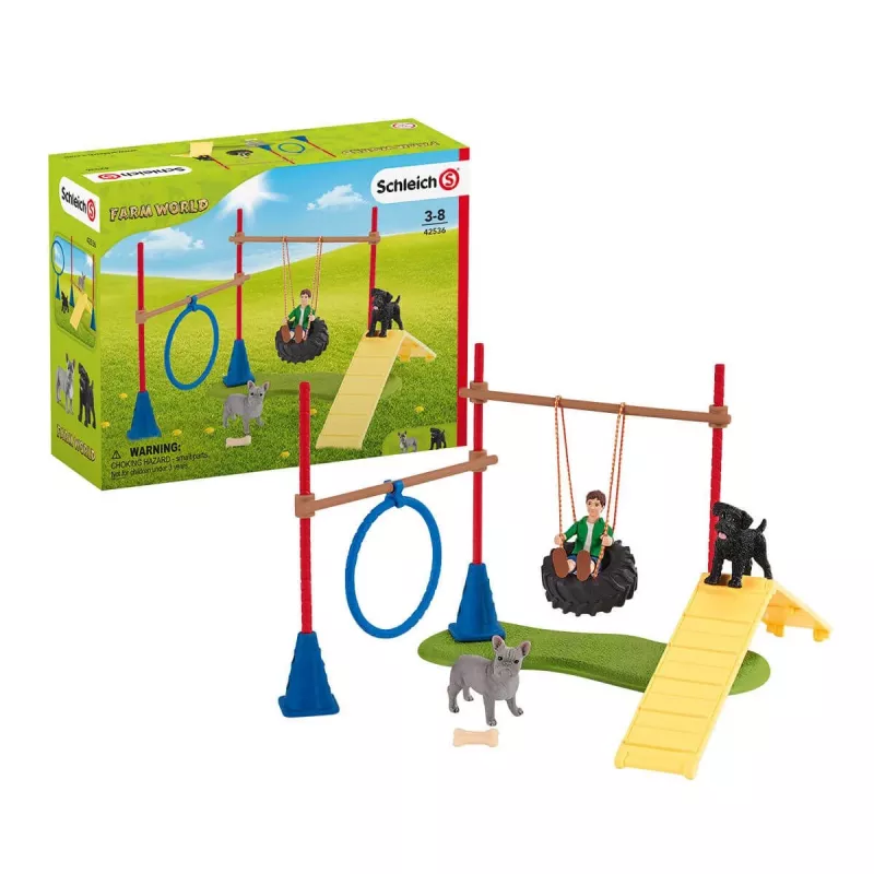 schleich Farm Life Agility tréning pre šteniatka, Farm World, 3 roky, viacfarebné