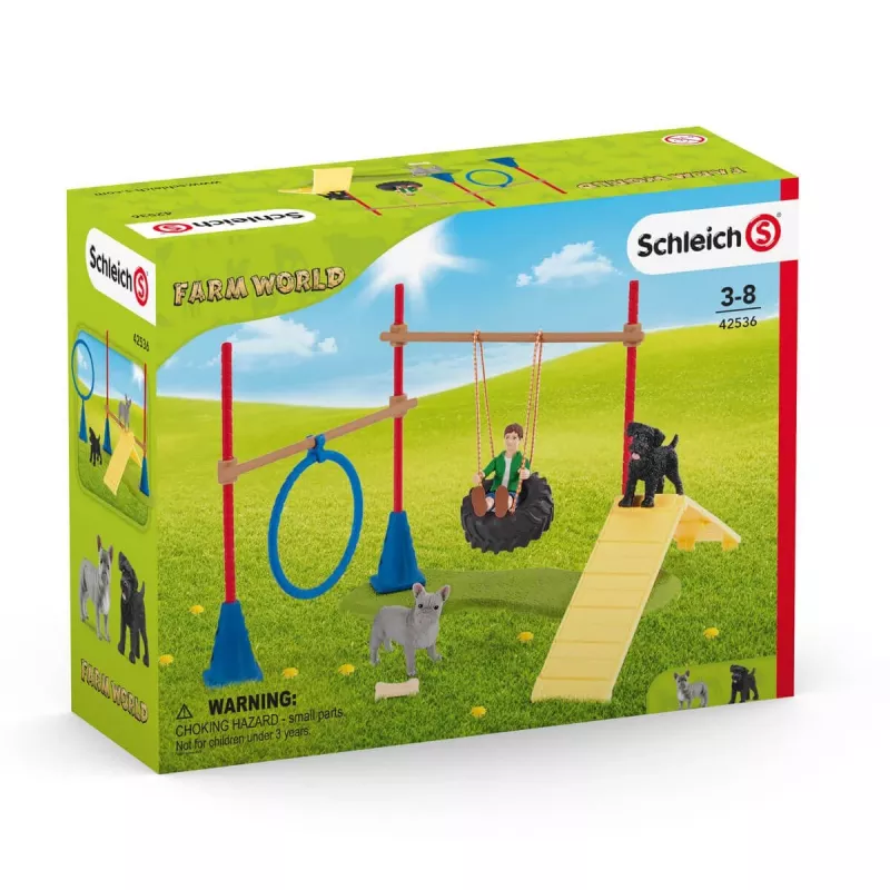 schleich Farm Life Agility tréning pre šteniatka, Farm World, 3 roky, viacfarebné