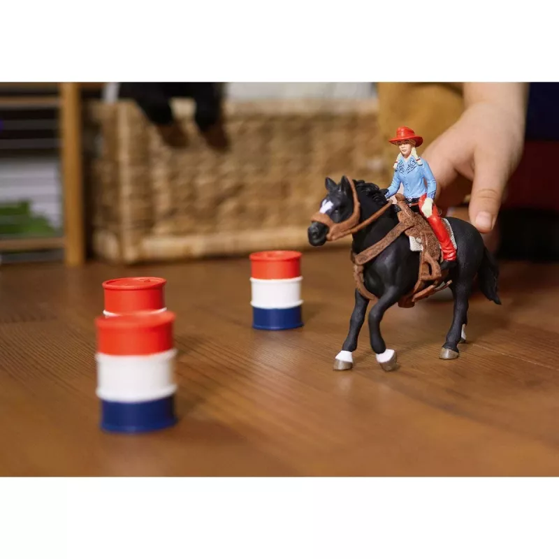 schleich Cowgirl Barrel Racing Fun, 3 roky, viacfarebné