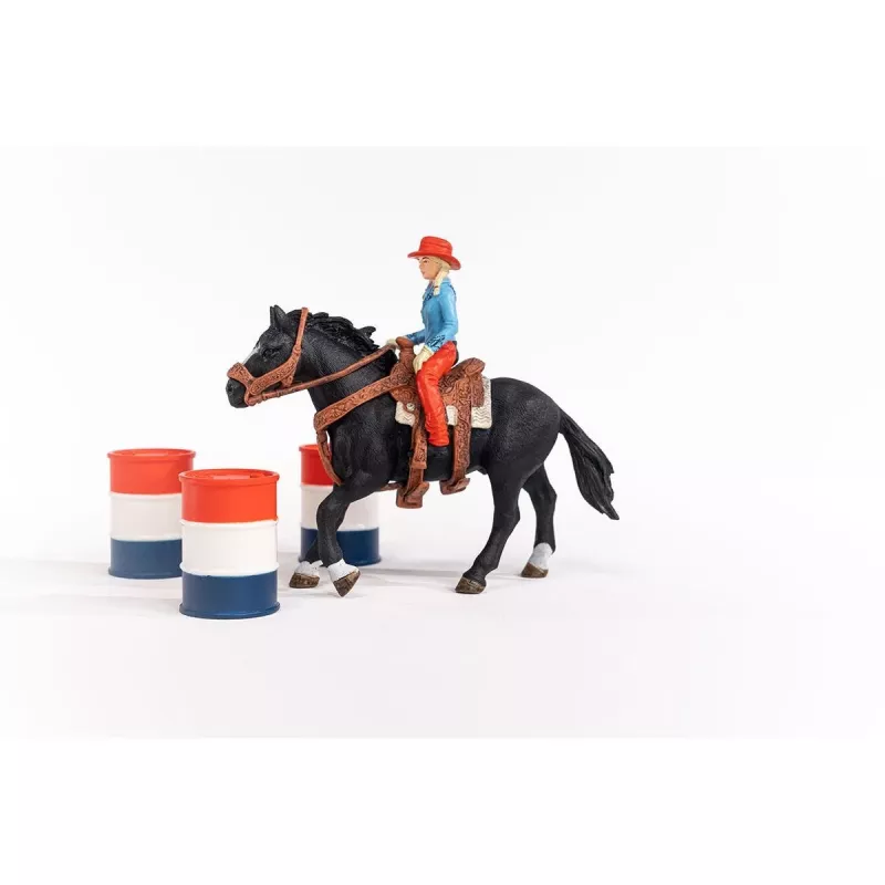 schleich Cowgirl Barrel Racing Fun, 3 roky, viacfarebné