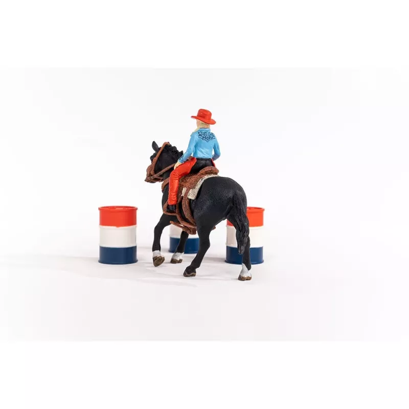 schleich Cowgirl Barrel Racing Fun, 3 roky, viacfarebné