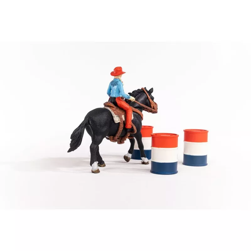 schleich Cowgirl Barrel Racing Fun, 3 roky, viacfarebné