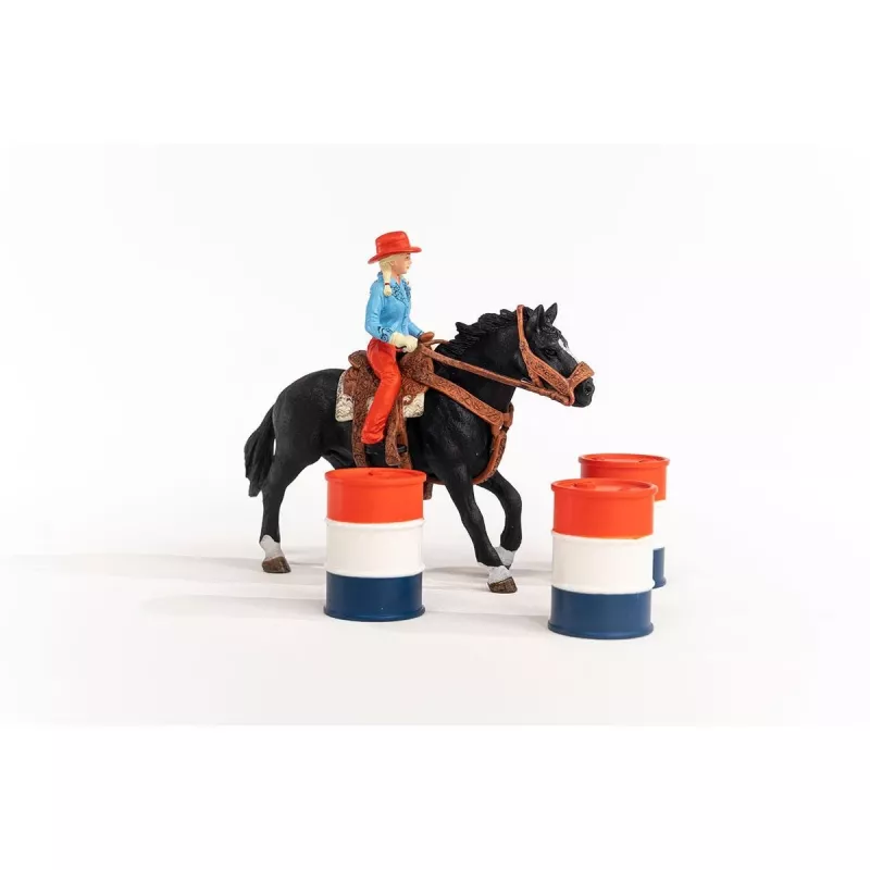 schleich Cowgirl Barrel Racing Fun, 3 roky, viacfarebné
