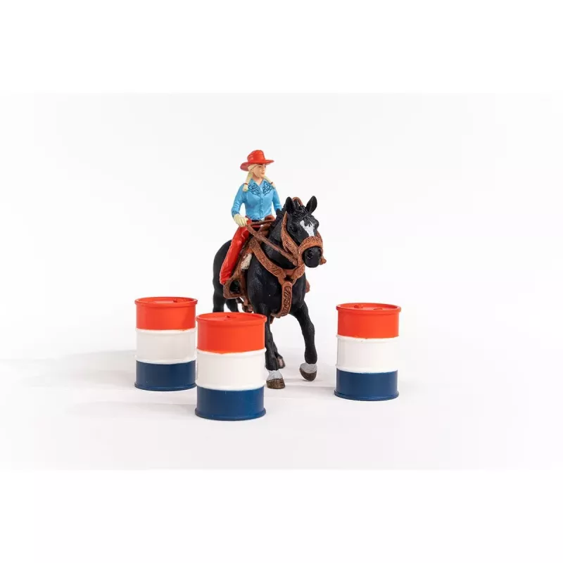 schleich Cowgirl Barrel Racing Fun, 3 roky, viacfarebné