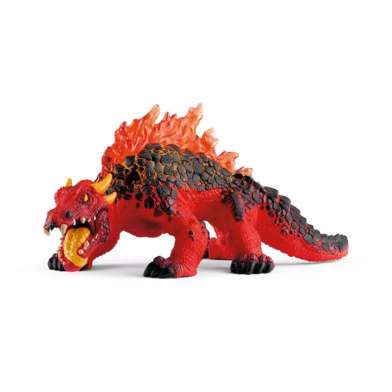 schleich ELDRADOR CREATURES Magmová jašterica, 7 rokov, Lávový svet, monštrá a draky, čierna, červená, plast