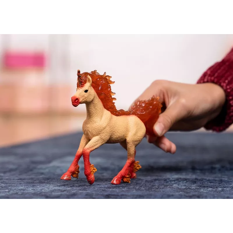 Hračka Schleich BAYALA Elementa ohnivý jednorožec žrebec oranžová 70756S