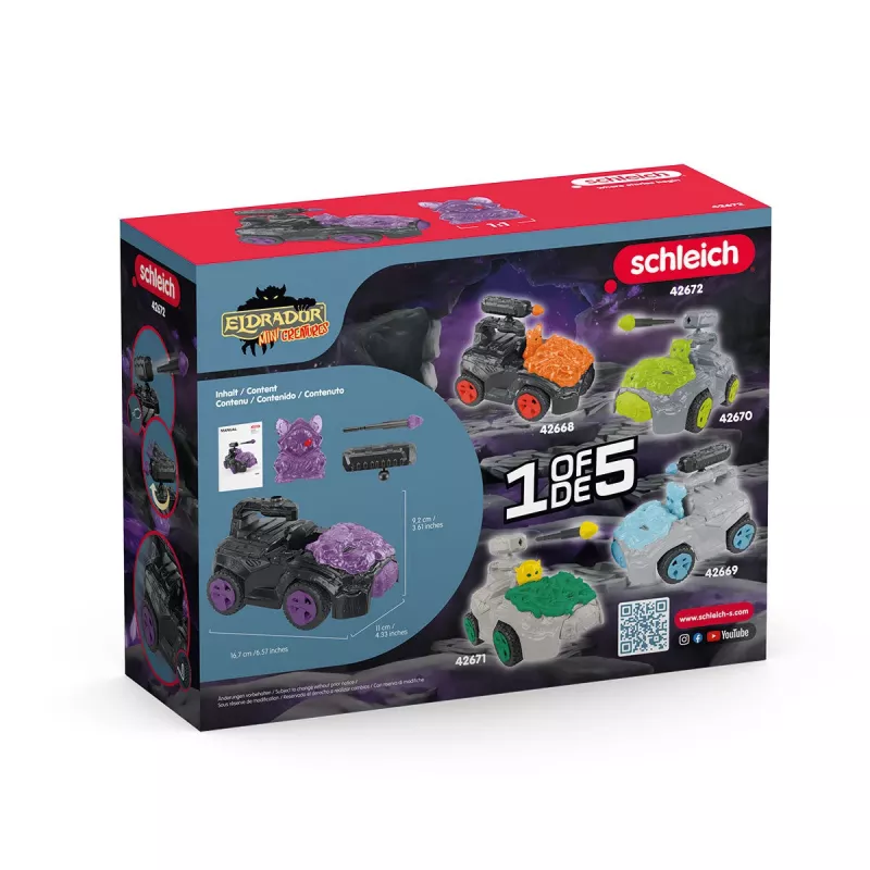 Schleich Shadow CrashMobile s mini tvorečkom čierna fialová 42672