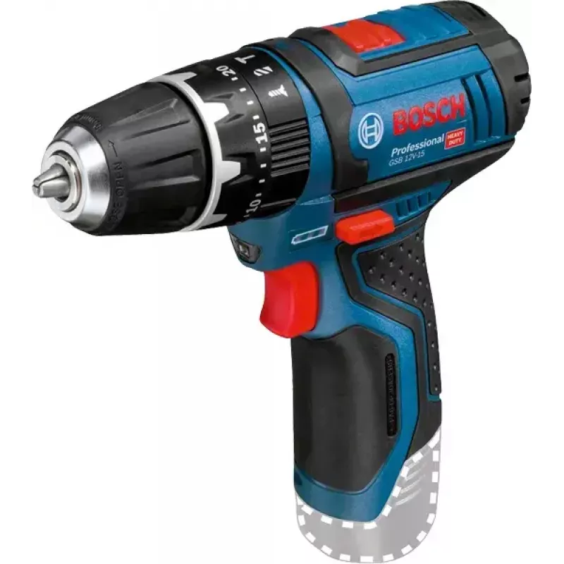 Vŕtačka s pištoľovou rukoväťou Bosch GSB 12V-15, 1300 ot/min, batéria 2 Ah