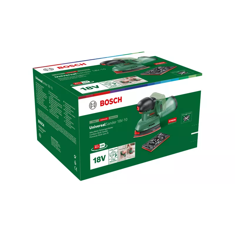 Bosch UniversalSander 18V-10 excentrická brúska 22000 OPM čierna, zelená