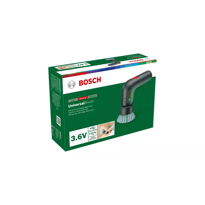 Bosch UniversalBrush 06033E0000 bezdrôtová elektrická čistiaca kefa, 3,6 V, Li-Ion, čierna