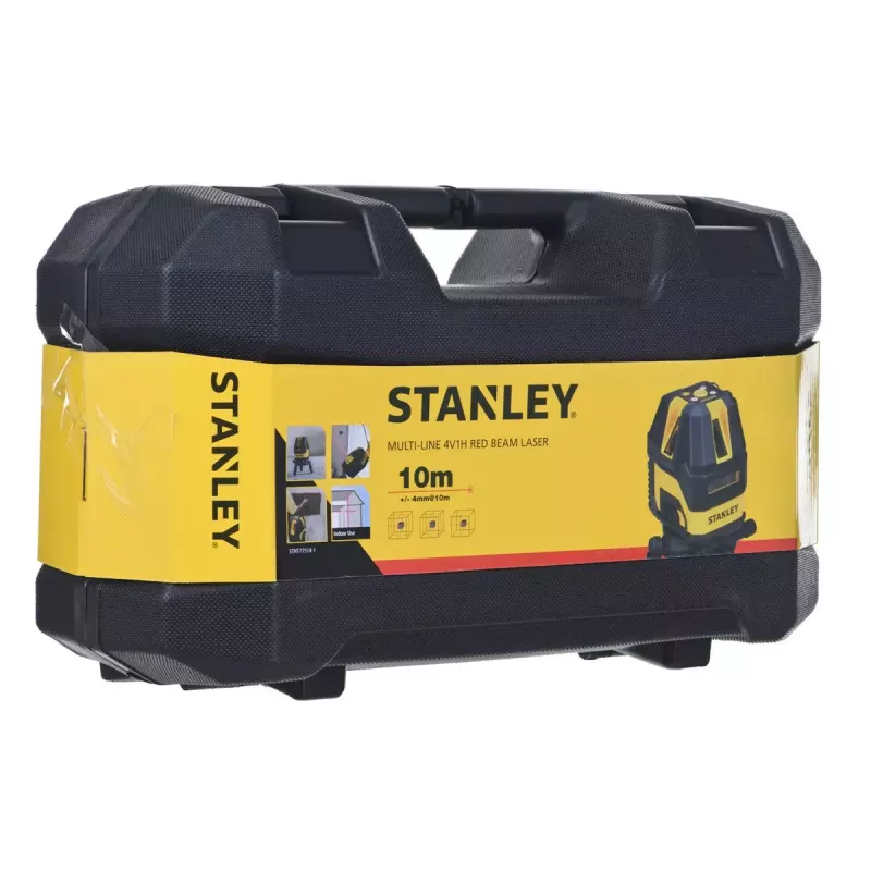 Laserový nivelačný prístroj STANLEY Multi-Line STHT77514-1 — červený laser, 4 vertikálne a 1 horizontálna línia