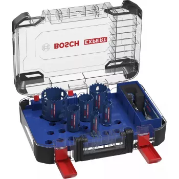Bosch 2 608 900 446 Expert Tough Material sada vŕtacích korunok, 9 ks, 22–68 mm, s adaptérom Power Change Plus