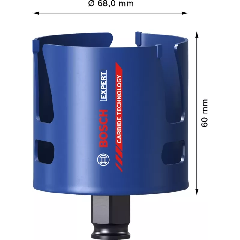 Bosch Expert 2 608 900 470 Construction Material vŕtacia korunka, 68 mm, na tehly, drevotrieskovú dosku, mäkké drevo, plast vystužený sklenými vláknami, mäkké dlaždice