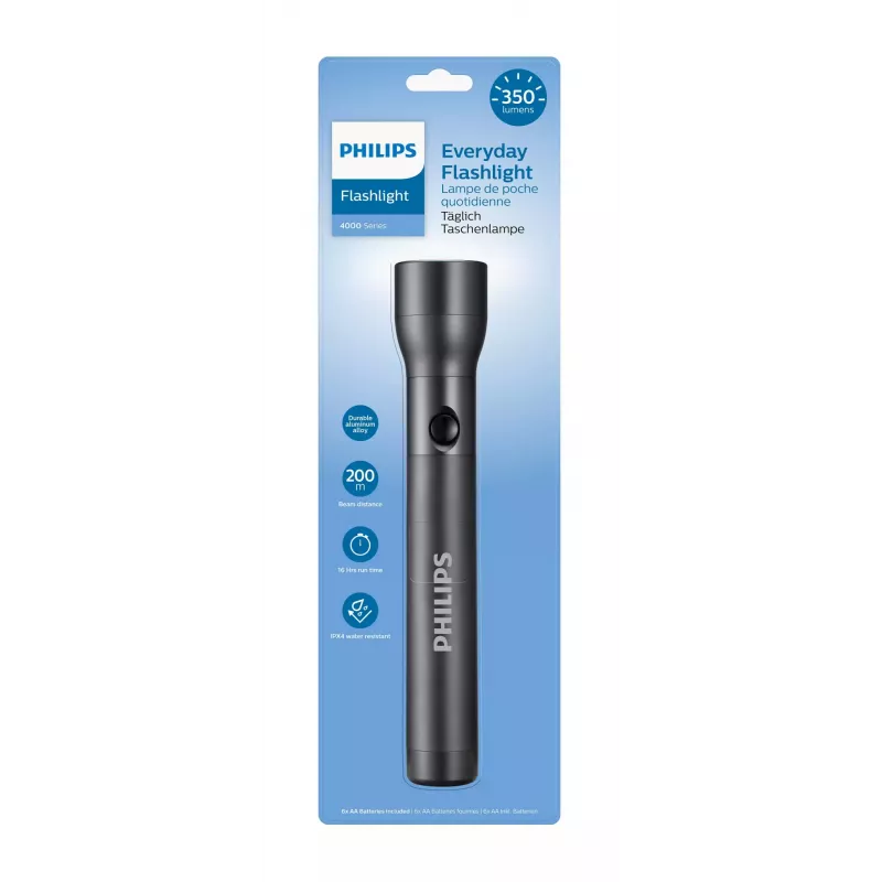 Philips SFL4003T/10 baterka čierna tlaková baterka LED