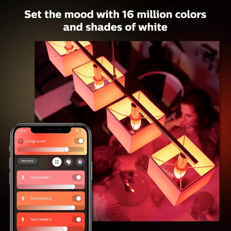 Philips Hue White and colour ambience sviečka E14 Smart žiarovka 929002294204