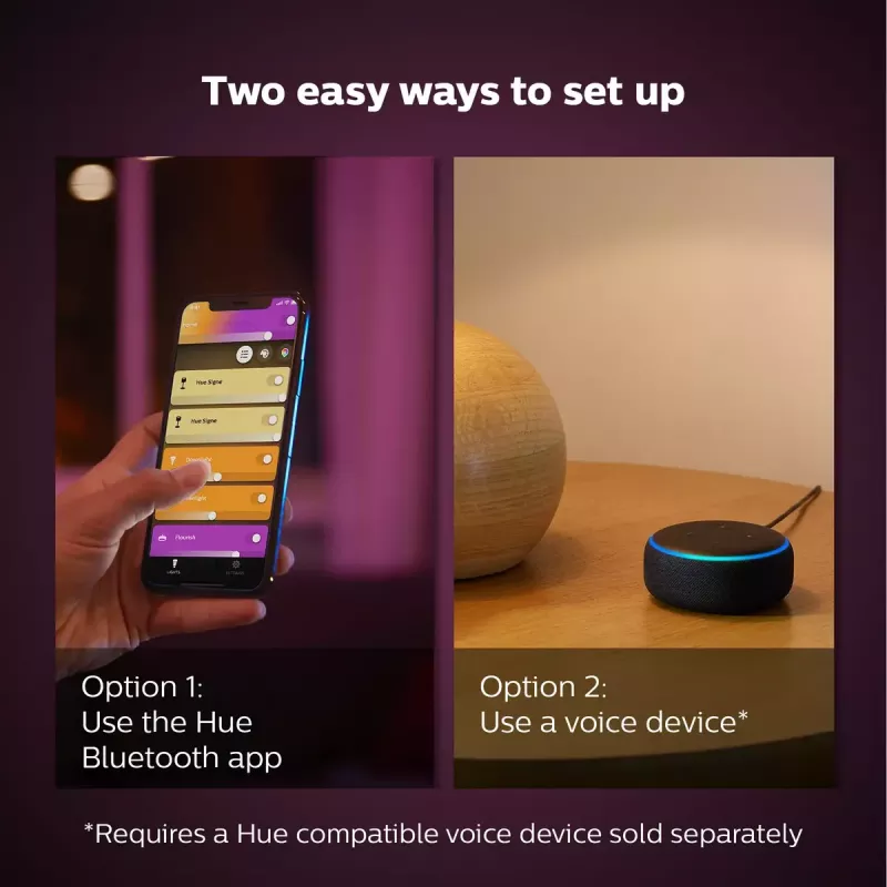 Smart žiarovka Philips Hue White and colour ambience Candle E14, Bluetooth/Zigbee, 5,3 W (balenie 2 ks)