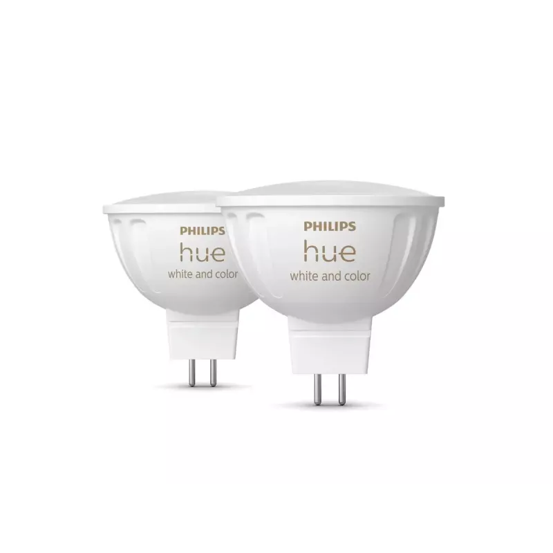 Philips Hue White & Color Ambiance MR16 GU5.3 inteligentná bodová žiarovka, 6,3 W, 2 ks