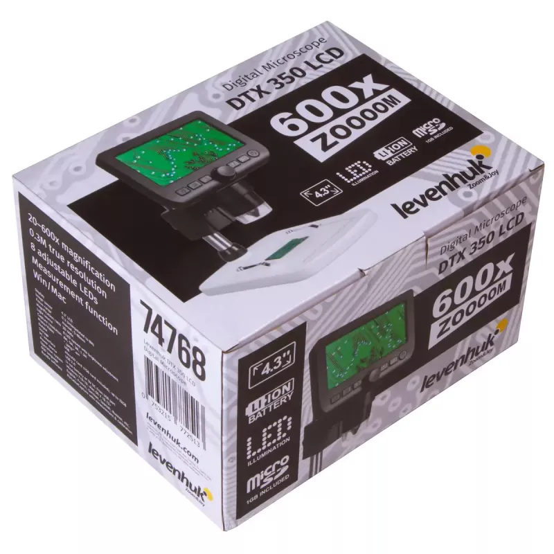 Digitálny mikroskop Levenhuk DTX 350 LCD 600-násobné zväčšenie