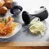 Ručný špirálový krájač GEFU Spirelli 2.0 čierny strieborný plast nerez