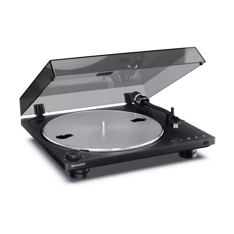 Gramofón Sharp RP-TT100 čierny priamy pohon s USB výstupom pre digitálny záznam
