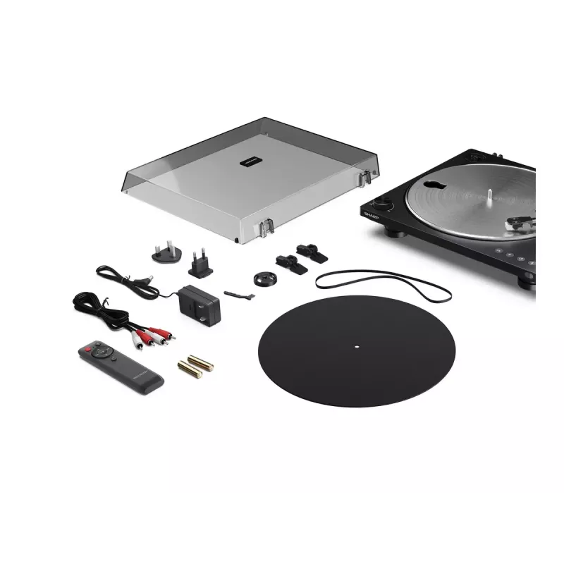 Gramofón Sharp RP-TT100 čierny priamy pohon s USB výstupom pre digitálny záznam