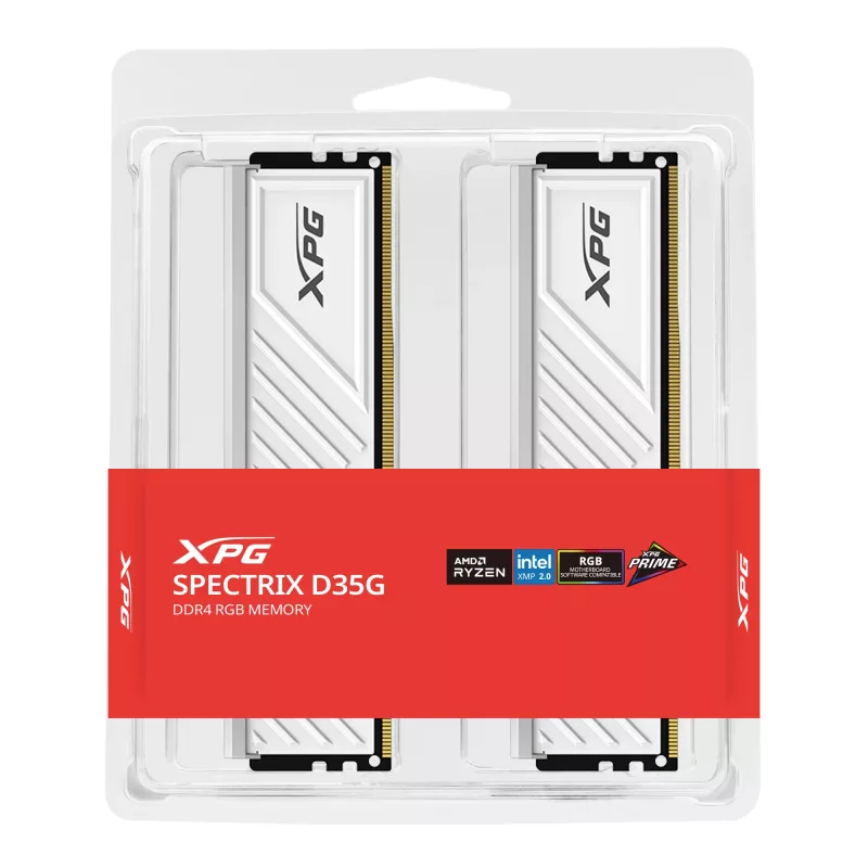 16 GB ADATA DIMM 3600 (2x 8 GB) Dual-Kit (biela, AX4U36008G18I-DTWHD35G, XPG Spectrix D35G, INTEL XMP)