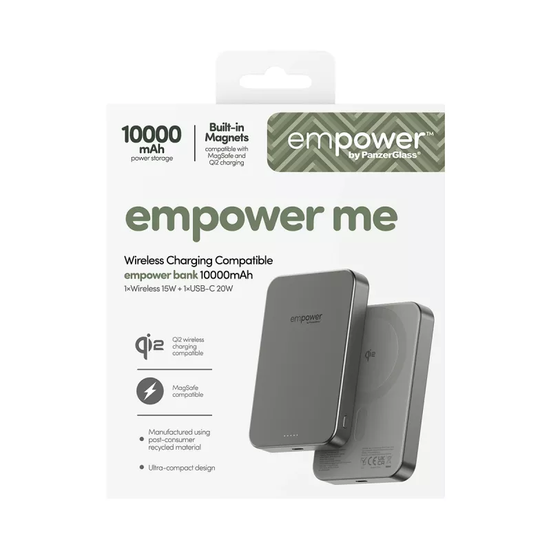 Powerbank PanzerGlass empower by empower Bank 10000mAh titánová