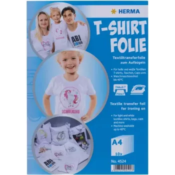 Termotransferová fólia na textil HERMA 4524 unisex 10 ks