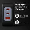 Napájací zdroj Intenso W100ACC+C520C 100W rýchlonabíjačka GaN čierny