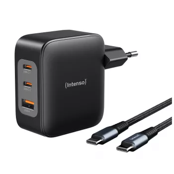 Napájací zdroj Intenso W100ACC+C520C 100W rýchlonabíjačka GaN čierny