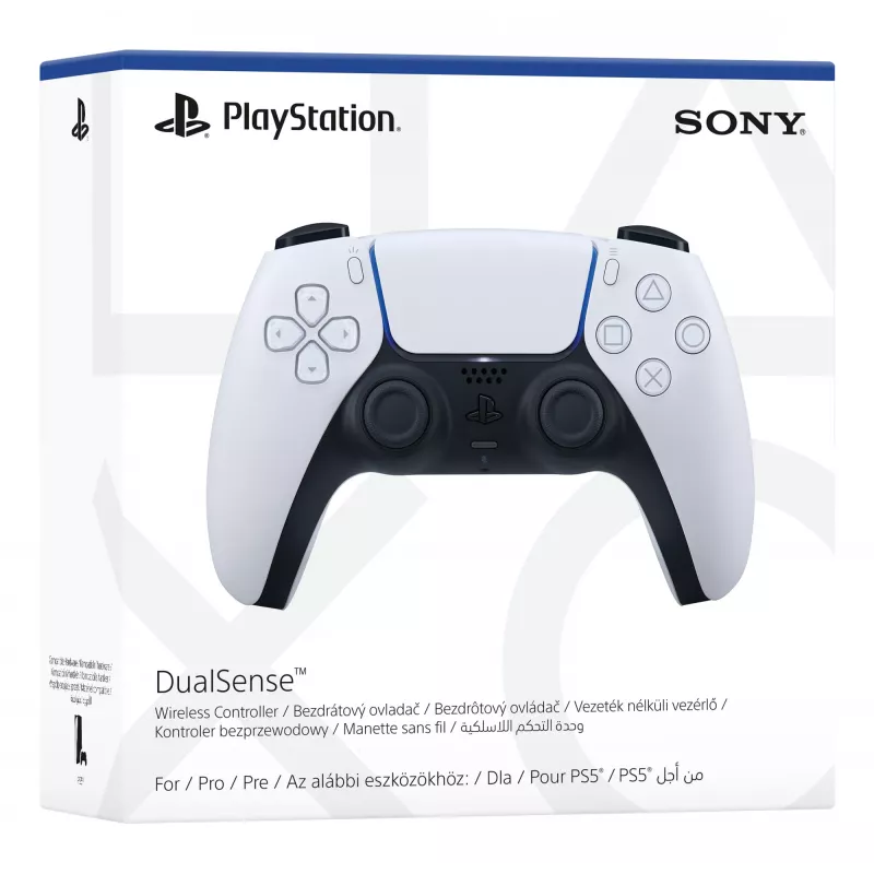 Sony DualSense V2 PS711000040185 bezdrôtový ovládač pre PlayStation 5, drôtový aj bezdrôtový, Bluetooth/USB-C, biely/čierny