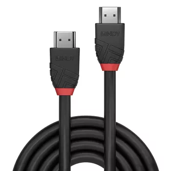 Lindy 0,5 m High Speed HDMI kábel, Black Line