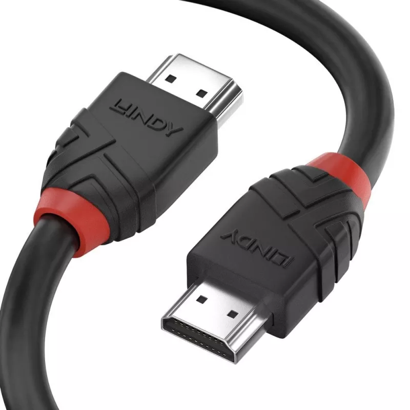Lindy 0,5 m High Speed HDMI kábel, Black Line