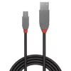 Lindy 5m USB 2.0 Type-A na Mini-B kábel, Anthra Line