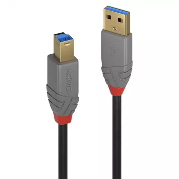 Lindy 1m USB 3.2 Type-A na B kábel, 5 Gbit/s, Anthra Line