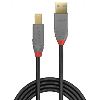 Lindy 1m USB 3.2 Type-A na B kábel, 5 Gbit/s, Anthra Line
