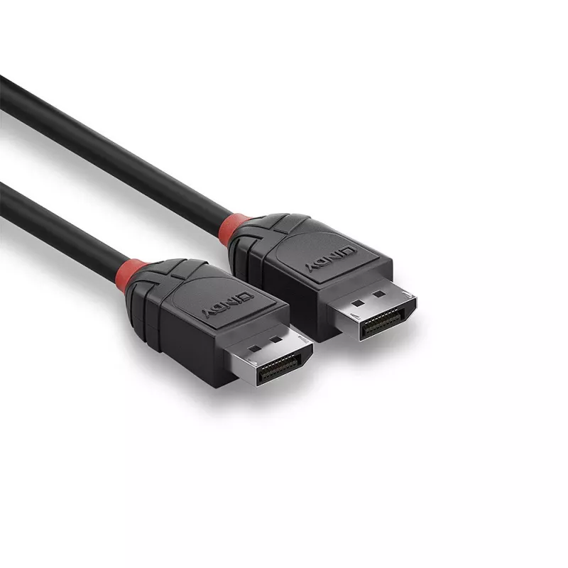 Lindy 0,5m DisplayPort 1.2 kábel, Black Line