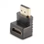 Lindy HDMI konektor samica na HDMI konektor samec 90° zahnutý adaptér - smerom nadol