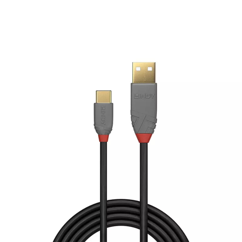 Lindy 3 m USB 2.0 kábel Type-A na C, Anthra Line