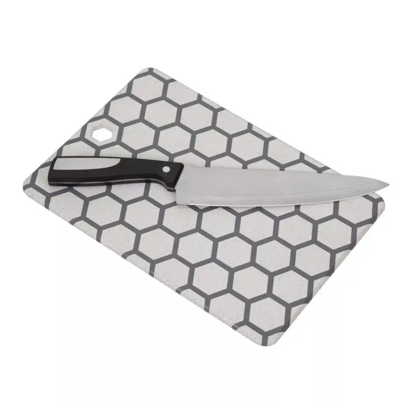 Krájacia doska RESTO 95401 obdĺžniková plast 138×200×8 mm sivá/biela