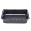 Zapekacia forma na lasagne Resto Kitchenware 96115 obdĺžniková uhlíková oceľ 255x255x50 mm