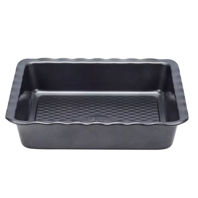 Zapekacia forma na lasagne Resto Kitchenware 96115 obdĺžniková uhlíková oceľ 255x255x50 mm