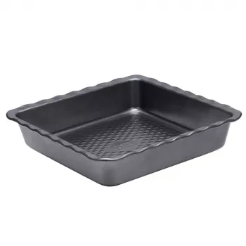 Zapekacia forma na lasagne Resto Kitchenware 96115 obdĺžniková uhlíková oceľ 255x255x50 mm