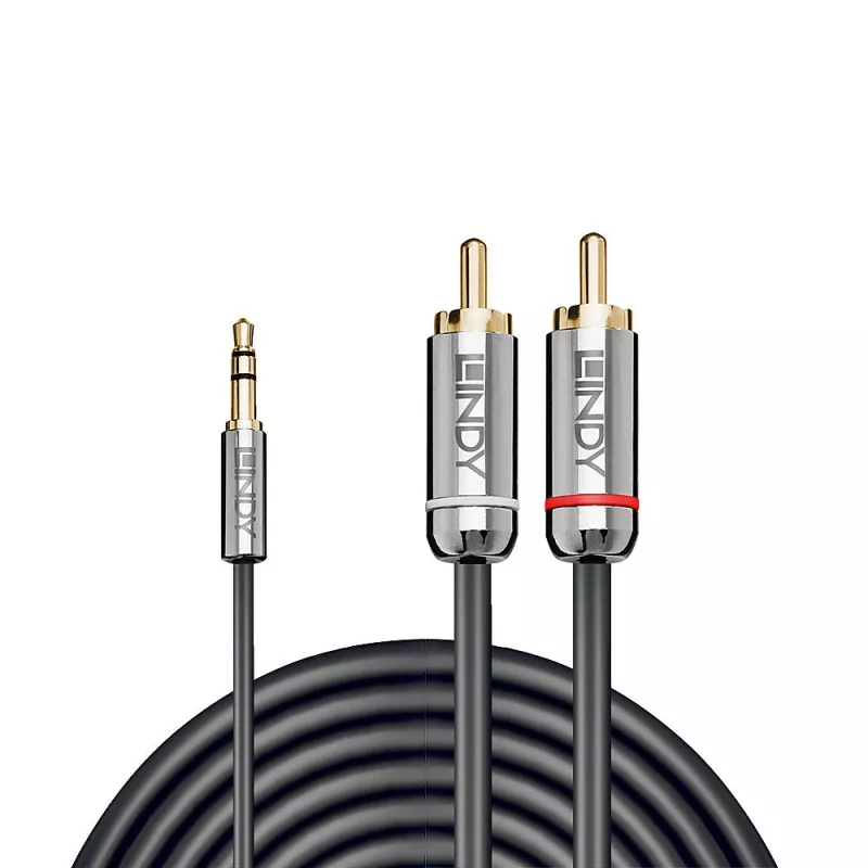 Lindy 3m 3,5mm na Cinch audiokábel, Cromo Line