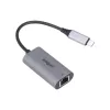 USB 3.0 Type-C na RJ45 adaptér DAHUA TC31 — 1000 Mbit/s, napájaný cez USB, sivý
