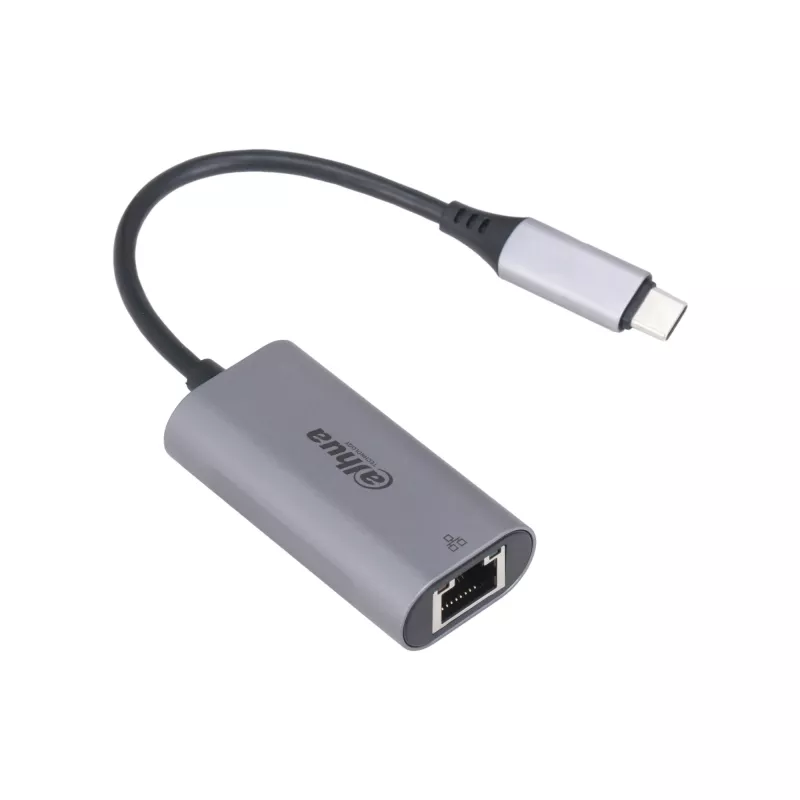 USB 3.0 Type-C na RJ45 adaptér DAHUA TC31 — 1000 Mbit/s, napájaný cez USB, sivý