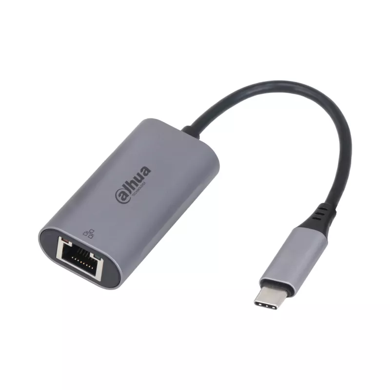 USB 3.0 Type-C na RJ45 adaptér DAHUA TC31 — 1000 Mbit/s, napájaný cez USB, sivý