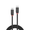 Lindy 0,5 m USB 3.2 Type-C na Type-C kábel, 20 Gbit/s, Black Line